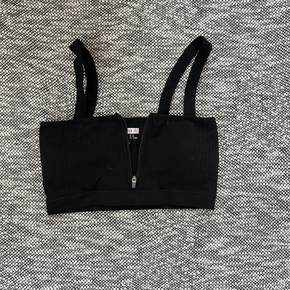 Forever 21 bralette with zipper opening